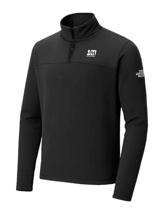 The North Face Aim 1/4-Zip Black Fleece w/Johns Manville Logo