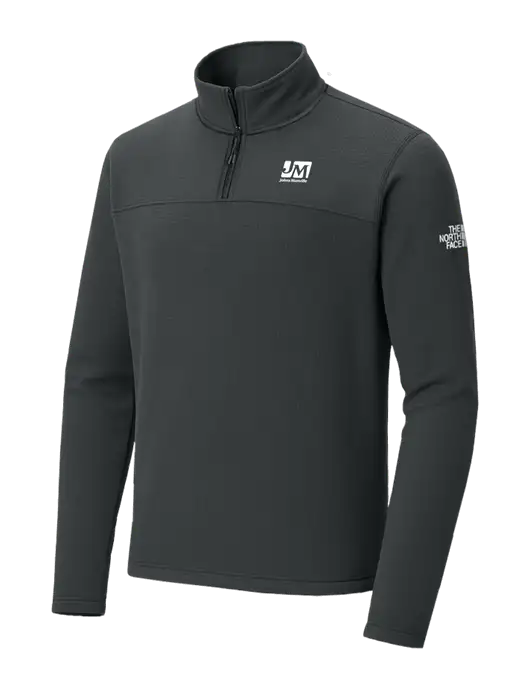 The North Face Aim 1/4-Zip Charcoal Grey Fleece w/Johns Manville Logo