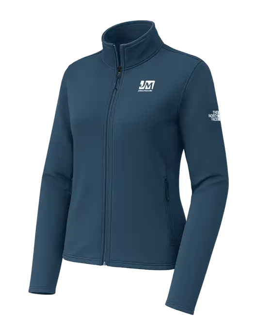 The North Face Womens Aim Full-Zip Light Navy Fleece Jacket w/Johns Manville Logo