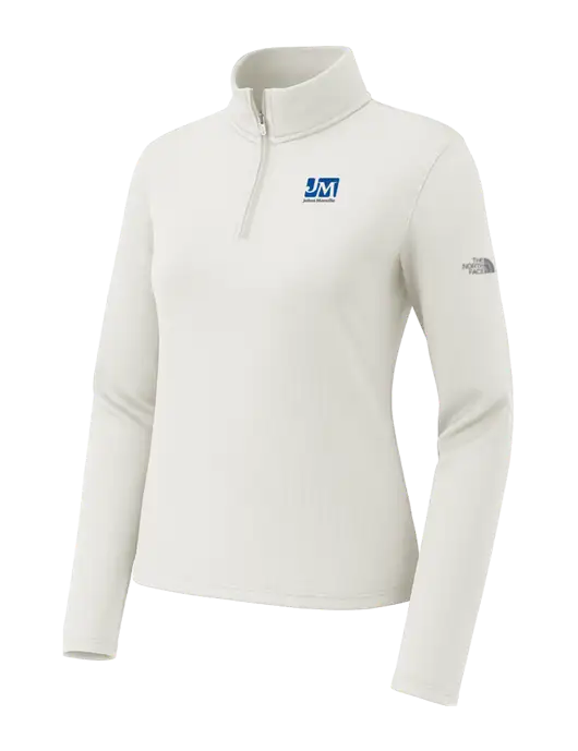 The North Face Womens Aim 1/4-Zip Ivory Fleece w/Johns Manville Logo