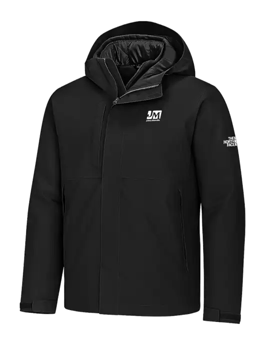 The North Face Castle Valley Triclimate 3-in-1 Black Jacket w/Johns Manville Logo, Johns Manville Logo