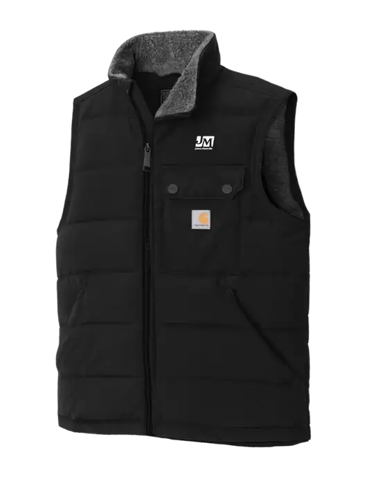 Carhartt Montana Black Insulated Vest w/Johns Manville Logo