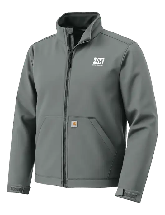 Carhartt Rain Defender Dark Medium Grey Soft Shell Jacket w/Johns Manville Logo