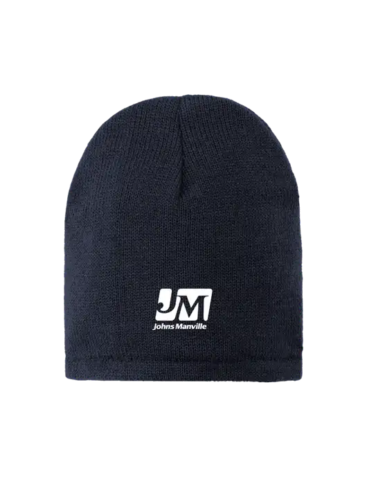 Dark Navy Fleece-Lined Beanie Cap w/Johns Manville Logo