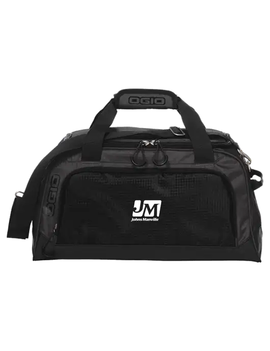 OGIO Breakaway Very Dark Grey/Black Duffel w/Johns Manville Logo