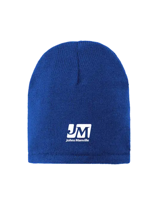Dark Royal Fleece-Lined Beanie Cap w/Johns Manville Logo