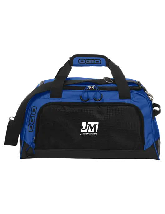 OGIO Breakaway Royal/Black Duffel w/Johns Manville Logo