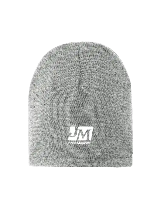 Dark Medium Grey Fleece-Lined Beanie Cap w/Johns Manville Logo