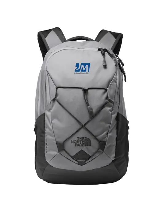 The North Face Light Grey/ Dark Grey Groundwork Backpack w/Johns Manville Logo