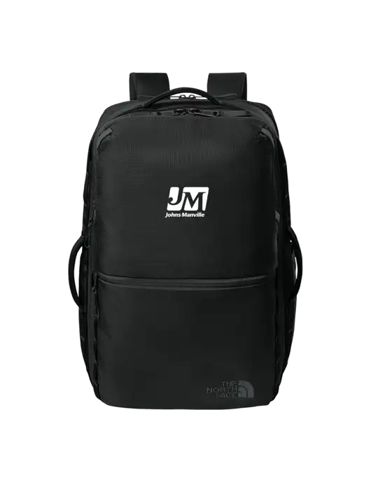 The North Face 35L Black Travel Backpack w/Johns Manville Logo
