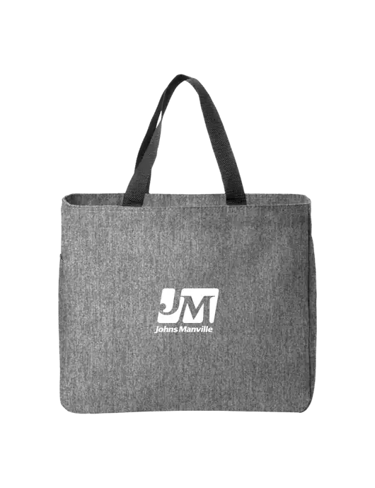 Essential Medium Grey Heather Tote w/Johns Manville Logo