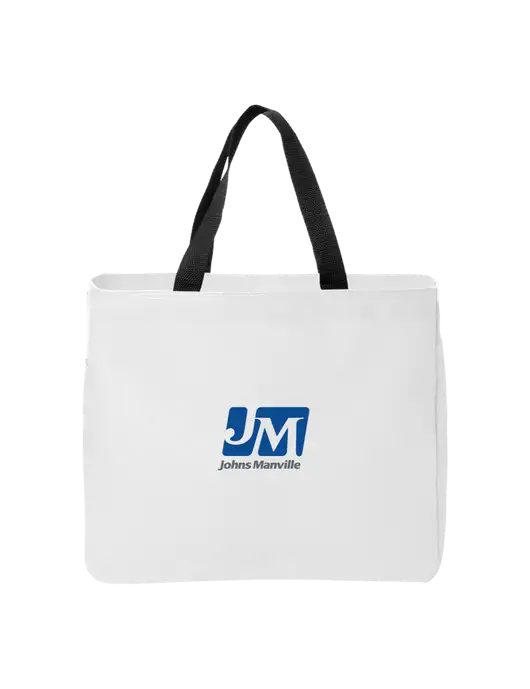 Essential White Tote w/Johns Manville Logo