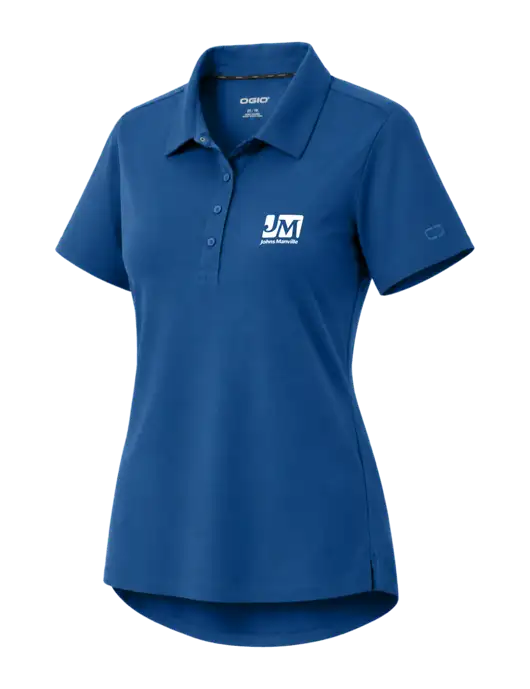 OGIO Womens Envision Light Navy Polo w/Johns Manville Logo