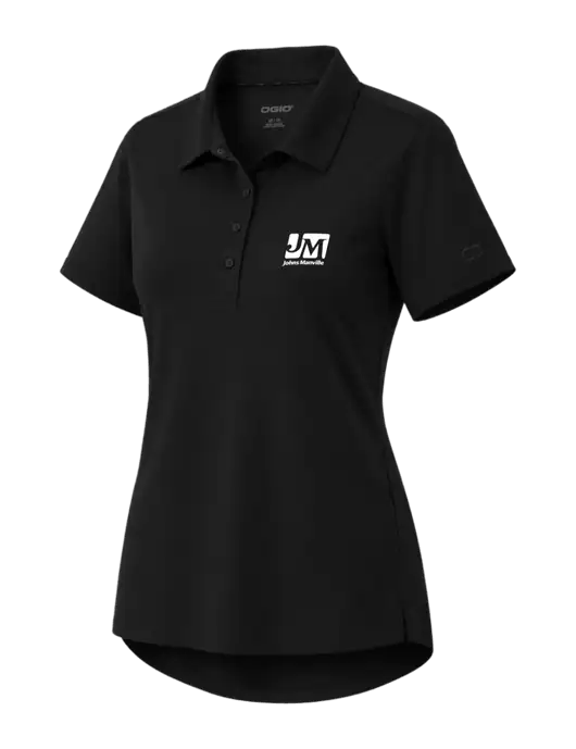 OGIO Womens Envision Black Polo w/Johns Manville Logo