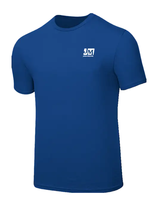 Seriously Soft Royal T-Shirt w/Johns Manville Logo
