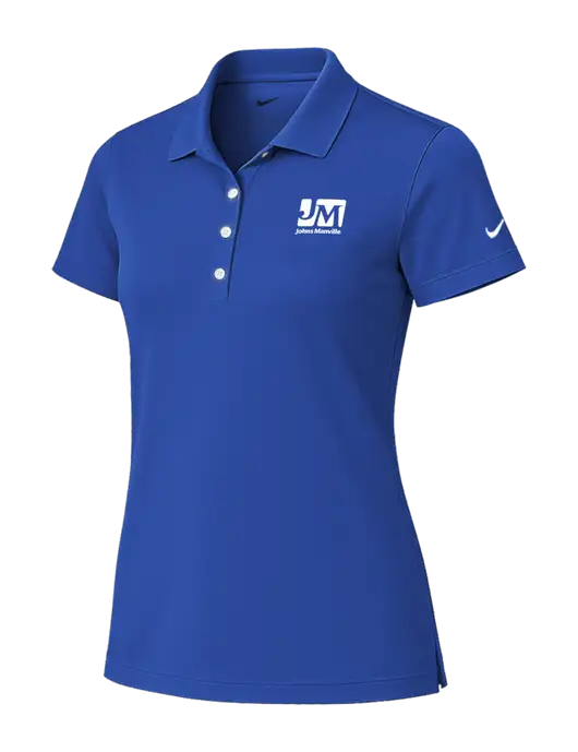Nike Womens Royal Tech Basic Dri-FIT Polo
 w/Johns Manville Logo