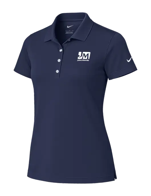 Nike Womens Dark Navy Tech Basic Dri-FIT Polo
 w/Johns Manville Logo