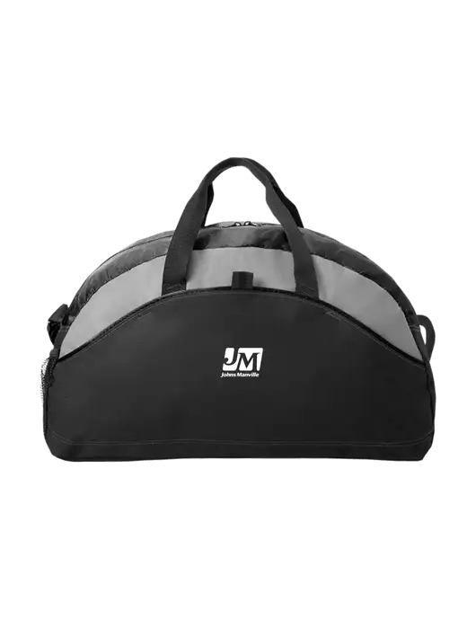 Medium Contrast Black Duffel w/Johns Manville Logo