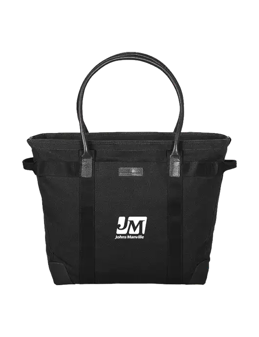Brooks Brother Wells Black Laptop Tote w/Johns Manville Logo
