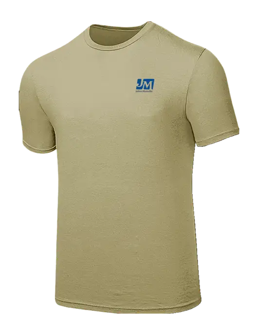 Seriously Soft Tan T-Shirt w/Johns Manville Logo