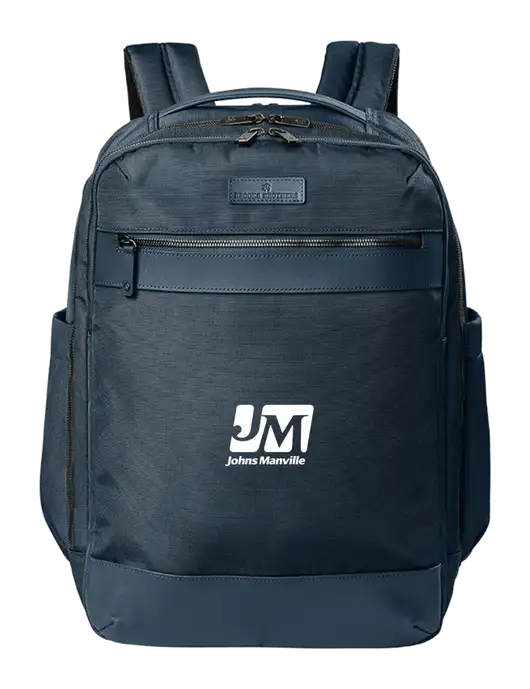 Brooks Brothers Oxford Dark Navy Backpack w/Johns Manville Logo