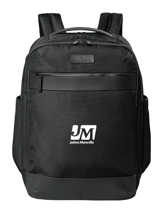Brooks Brothers Oxford Black Backpack w/Johns Manville Logo