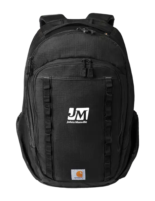Carhartt 25L Ripstop Black Backpack w/Johns Manville Logo