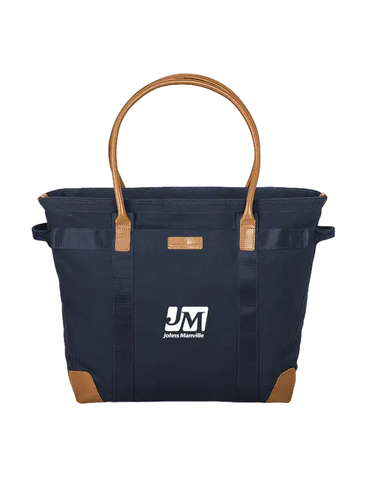 Brooks Brother Wells Dark Navy Laptop Tote w/Johns Manville Logo