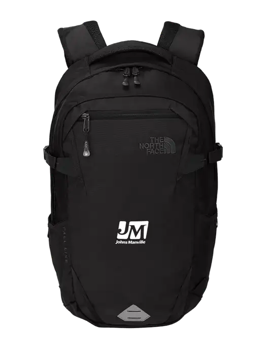 North Face Fall Line Black Heather Backpack w/Johns Manville Logo