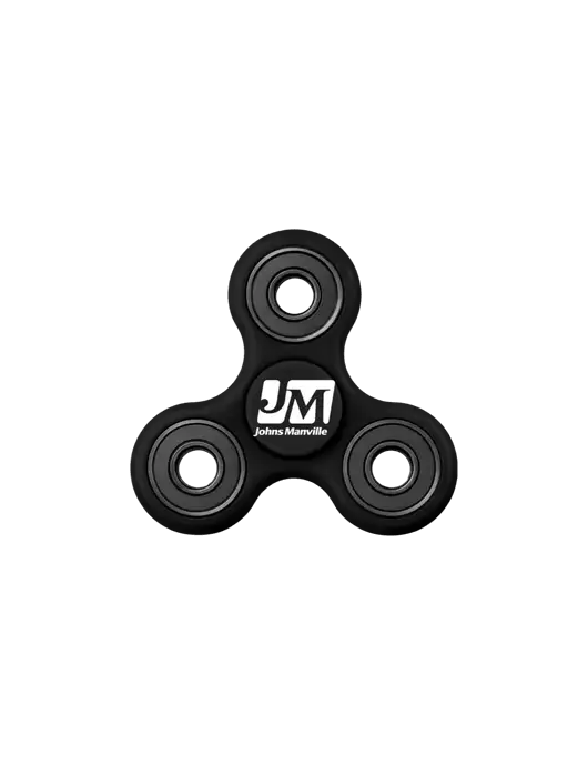 Black Fidget Spinner w/Johns Manville Logo