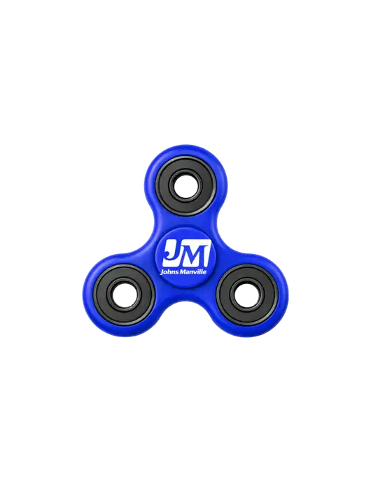 Royal Blue Fidget Spinner w/Johns Manville Logo