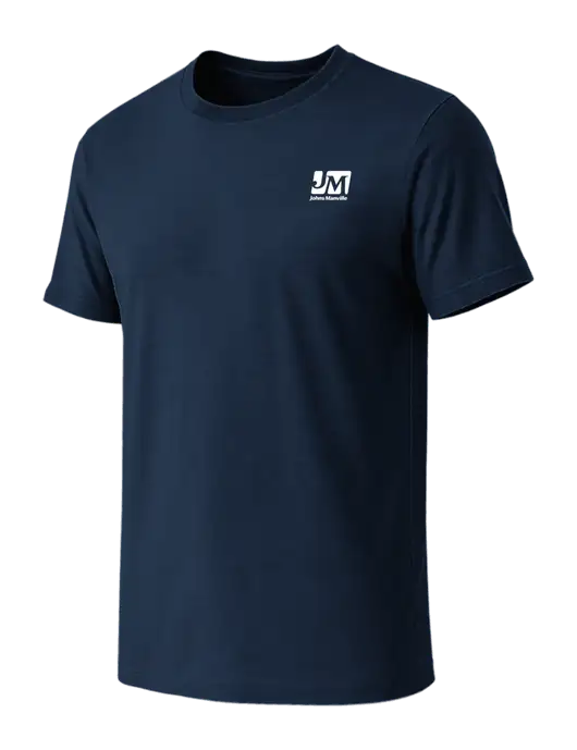 BELLA+CANVAS Navy CVC Short Sleeve Tee w/Johns Manville Logo