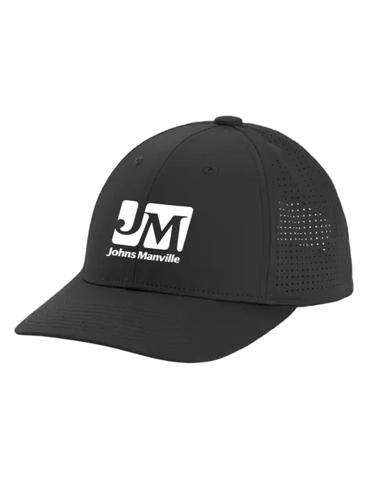 Pro-Cut Structured Snapback with Pinhole Mesh Very Dark Grey Cap w/Johns Manville Logo