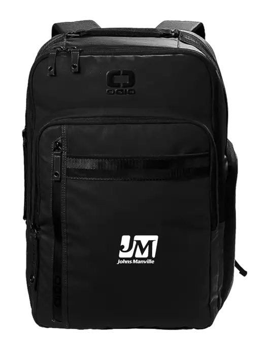 OGIO Commuter XL Black Backpack w/Johns Manville Logo