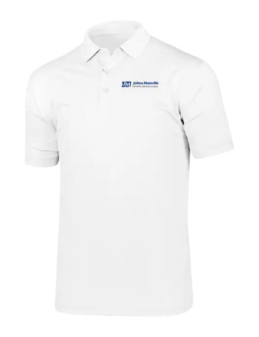 Callaway Vibrant Bright White Ventilated Polo w/Johns Manville Logo w/Tagline