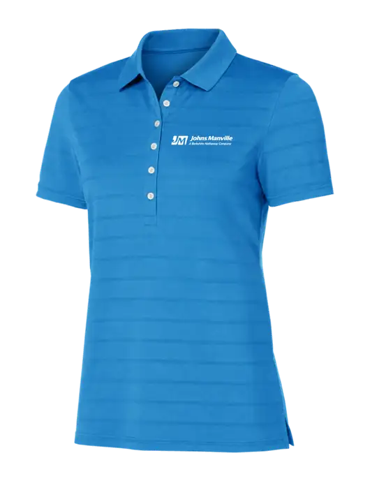 Callaway Womens Royal Blue Ventilated Polo w/Johns Manville Logo w/Tagline