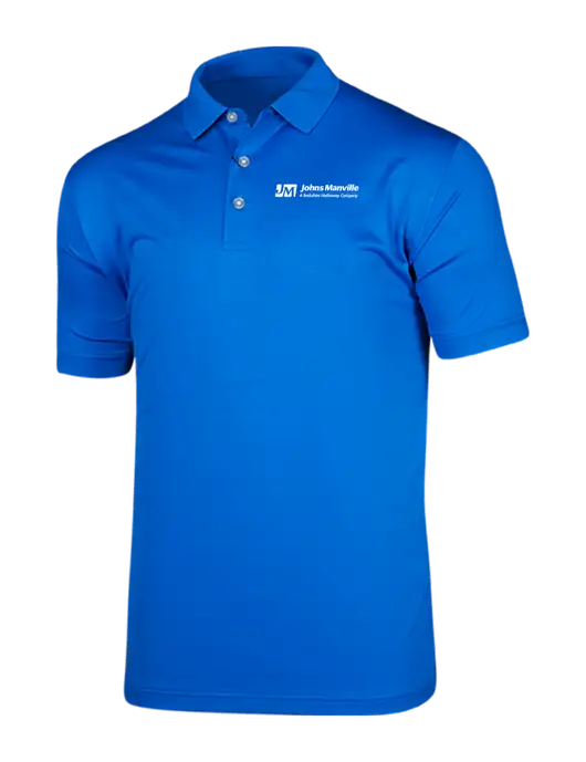 Callaway Vibrant Royal Blue Ventilated Polo w/Johns Manville Logo w/Tagline