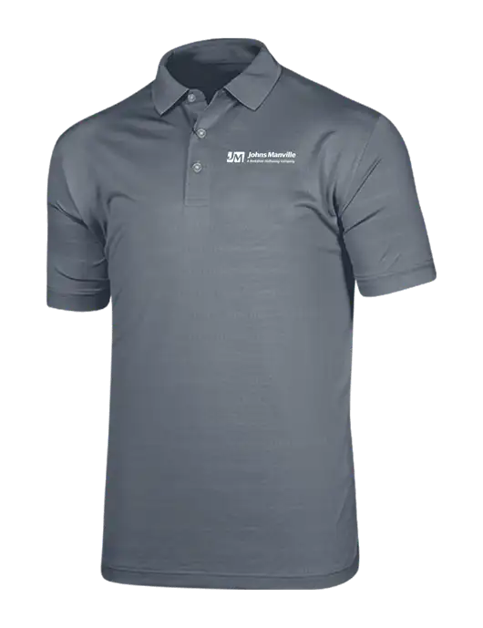 Callaway Vibrant Light Grey Ventilated Polo w/Johns Manville Logo w/Tagline