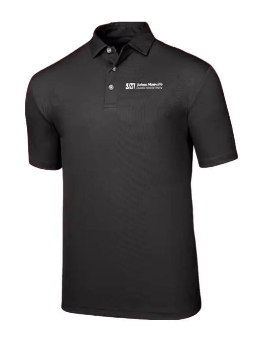 Callaway Birdseye Black Polo w/Johns Manville Logo w/Tagline