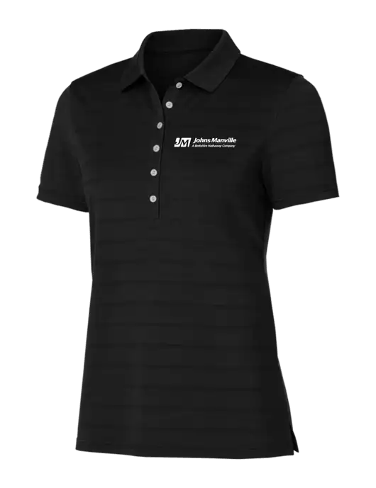 Callaway Womens Black Ventilated Polo w/Johns Manville Logo w/Tagline