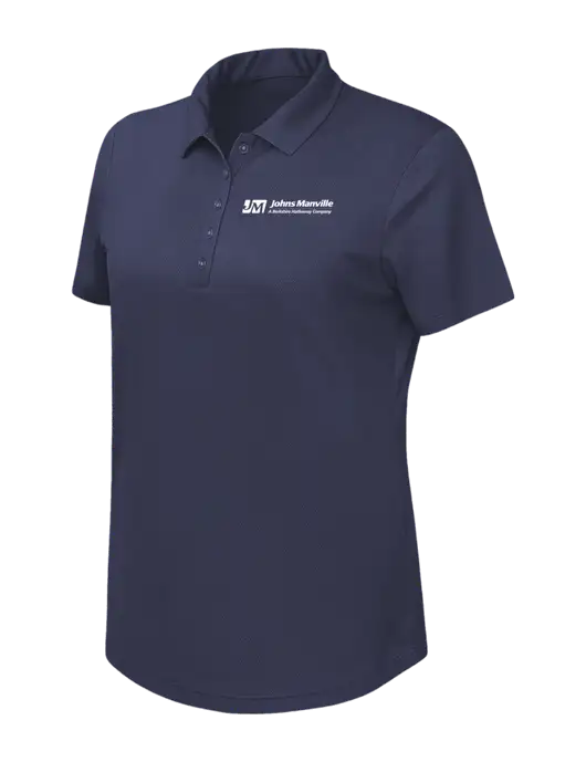 Callaway Womens Birdseye Navy Polo w/Johns Manville Logo w/Tagline