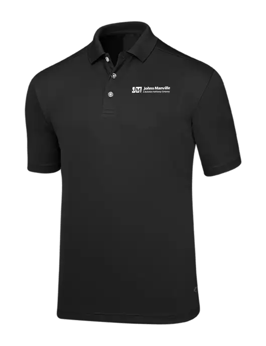 Callaway Core Black Performance Polo w/Johns Manville Logo w/Tagline