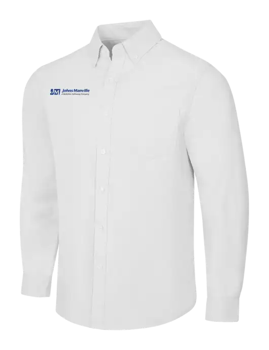 White SuperPro Oxford Shirt w/Johns Manville Logo w/Tagline