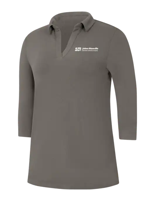 Womens Dark Grey Luxe Knit Tunic w/Johns Manville Logo w/Tagline
