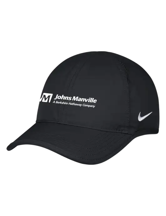 Nike Black Featherlight Cap w/Johns Manville Logo w/Tagline