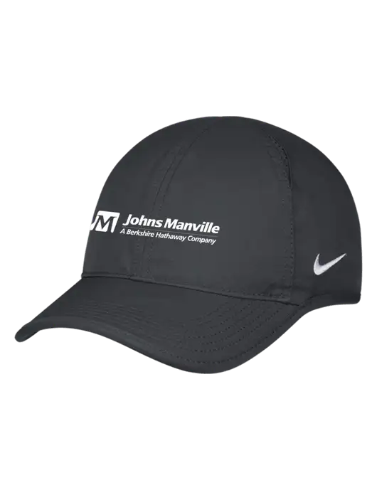 Nike Charcoal Featherlight Cap w/Johns Manville Logo w/Tagline