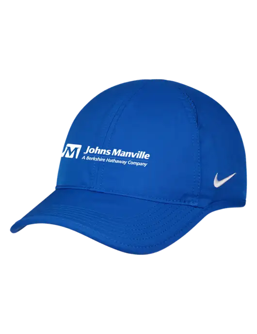 Nike Royal Featherlight Cap w/Johns Manville Logo w/Tagline