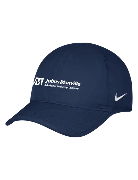 Nike Navy Featherlight Cap w/Johns Manville Logo w/Tagline