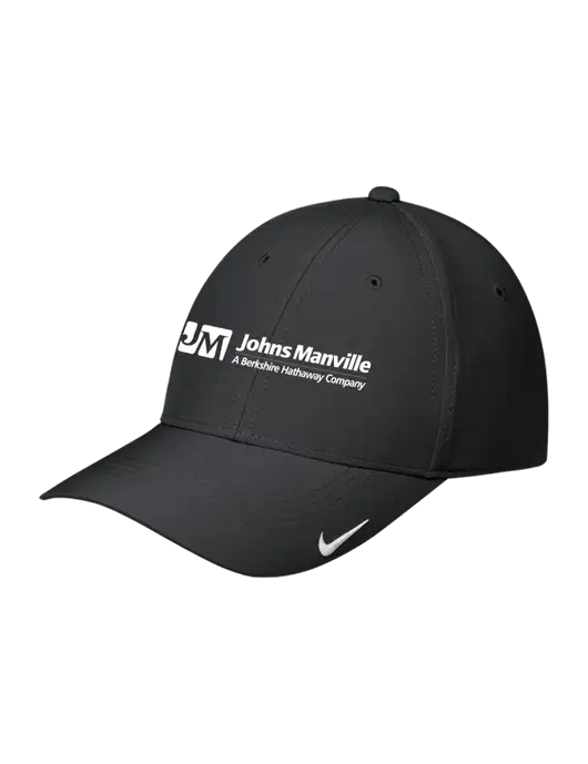 Nike Black Dri-FIT Legacy Cap w/Johns Manville Logo w/Tagline