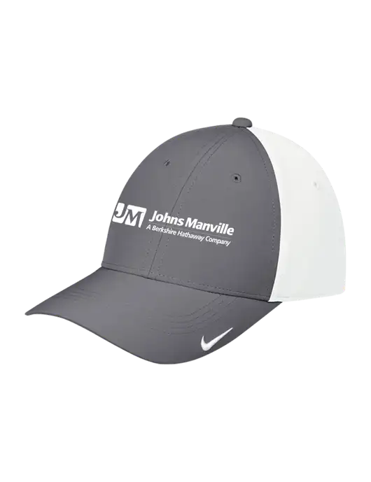 Nike Dark Grey/White Dri-FIT Legacy Cap w/Johns Manville Logo w/Tagline